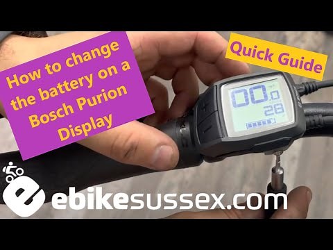 How to change the battery on Bosch Purion Display