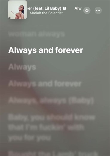 We all have that one person where it will be Always and Forever 🧐 #TheMusicLobby #music #lyrics #alwaysandforever