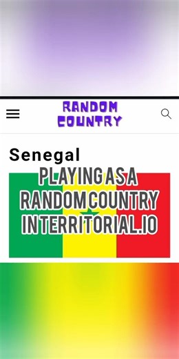Playing as a random country, Senegal, in @Territorialio