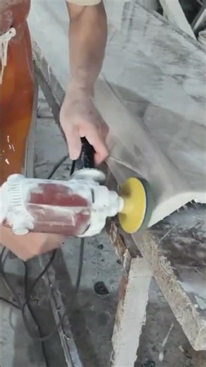 the process of refining a material using a special electric-powered machine neatly