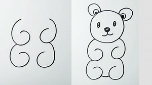 How to draw a teddy bear with number 6 | Easy teddy bear draw for kids | Kids drawing trick | Number drawing for kids #teddybeardraw #kidseasydrawing #numberdrawing | Priyanka creative guru