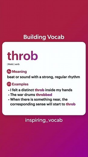 What Does throb Mean | throb Meaning with Pronunciation and Example #shorts