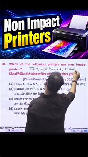 Non Impact Printers क्या होते हैं? Types, Examples & Working | Computer GK