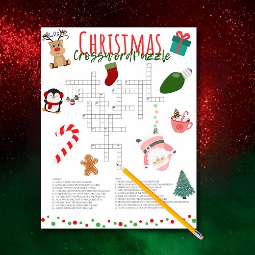Christmas Crossword Puzzle Printable | Holiday Party Game | Family Christmas Activity | Friendsmas Game | PDF Download With Answer Key - Etsy UK