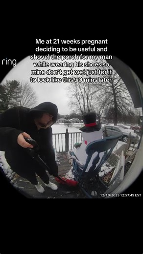 Thought I was doing an act of kindness, truly - but by the time he got home he had to re-shovel everything lol & no we did not get all the leaves before it snowed lol