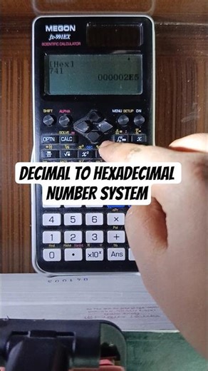 Decimal to Hexadecimal conversion in FX 991EX #viral #maths #casio #calculator #public