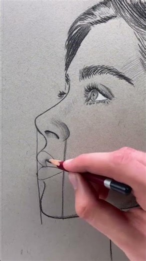 How to draw lips side view #howtodraw #art #drawing #artist #shorts