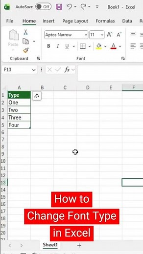 How to Change Font Type in Excel #excel #spreadsheet #exceltips
