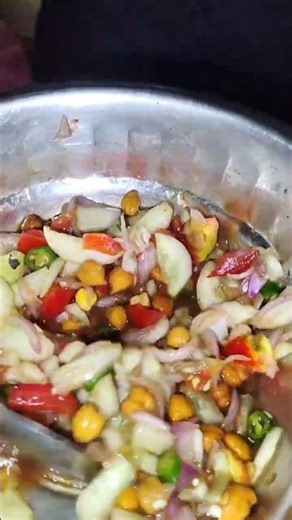 spicy chana chaat with green chilli #food #shorts #shortvideo