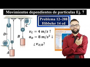 Movimientos dependientes de partículas || Ej. 7 || Problema 12–208 Hibbeler 14 ed