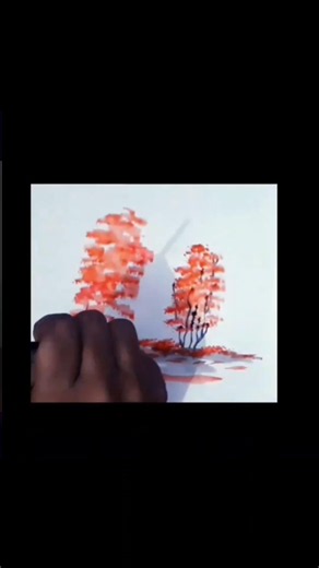🌳✨ Amazing Acrylic Tree Painting Tutorial | Easy Nature Art 🎨🌿 #Shorts