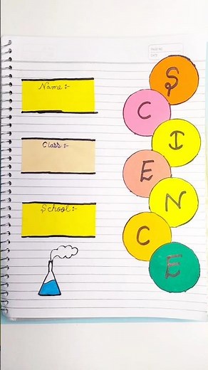 ✨ Beautiful Copy Front Page Decoration Ideas | Easy School Project Cover Design ✨