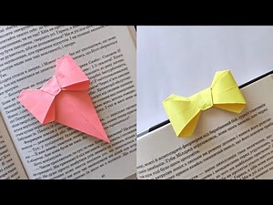 Origami BOW BOOKMARK | How to make a paper bookmarks