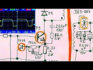 Flyback switching power supply schematic explained (5V 10A, no chip)