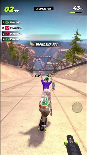 😱 Rush Xtreme Gameplay – This Skateboard Race Was Crazy… I WON! 🛹🔥 #Shorts