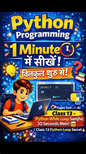 Python Class 13: Python While Loop Samjho 30 Seconds Mein! 🤯 | 5 ka table banao while loop men 🔥