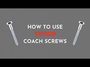 How to Use TIMco Coach Screws | Suregreen Ltd