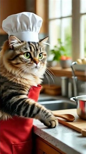 cat cooking food subscribe for tutorial #viralvideo #aivideo #viral #cat #subscribe
