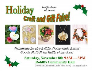 Coming Up In Napa: 4th Annual Holiday Craft and Gift Faire