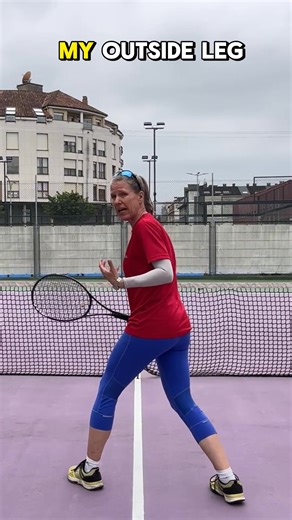Use your outside leg to generate POWER! #stiga #TennisVolley #forehandvolley #backhandvolley #meikebabel #tennislesson #TennisVolleys #TennisLife #TennisPlayer #TennisLove #TennisCourt #TennisTime #TennisMatch #TennisFun #TennisAddict | Meike Babel