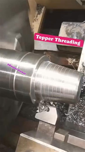 Tepper Threading lathe machining #machinery #machine #cnc #Treading #fb #postviralシ #RanjeetKumar #viralreelschallenge2025viralreelschallengejaiviralreelschallengeviralreelschallenge | Ranjeet Kumar