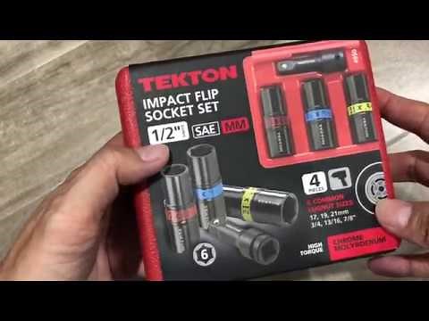 TEKTON 4950 Impact Flip Socket Lug Nut Set