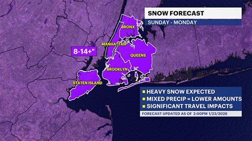 Storm watch: Severe cold followed by high impact winter storm The Bronx tomorrow