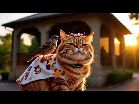 A Ginger Cat’s Daily Friendship With a Tiny Sparrow