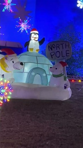 Adorable North Pole Inflatable Joiedomi 6 FT Long Christmas Inflatable North Pole with Build-in LEDs