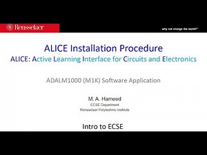 ECSE 1010 Introduction to ECSE - ALICE Installation Procedure
