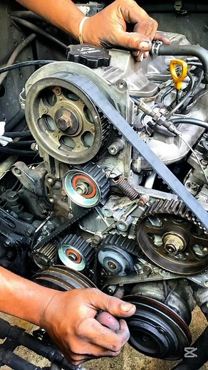Yashi Heshan on Instagram: "Toyota 2C Engine Timing Belt Replacement 🛠️✅ #automotive #mechanic #2cengine #timingbelt #flypシviral #hilightseveryonefollowers"