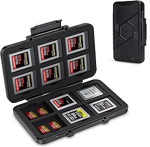 [Large Capacity] XQD Card CFexpress Type B Card Case Holder Storage, 36 Slots Memory Card Organizer Box for 24 TF Micro SD and 12 CFexpress Type-B Cards, for Nikon Z8 Z9 Z6III Z6II Z7II Z6 Z7 D4 D850