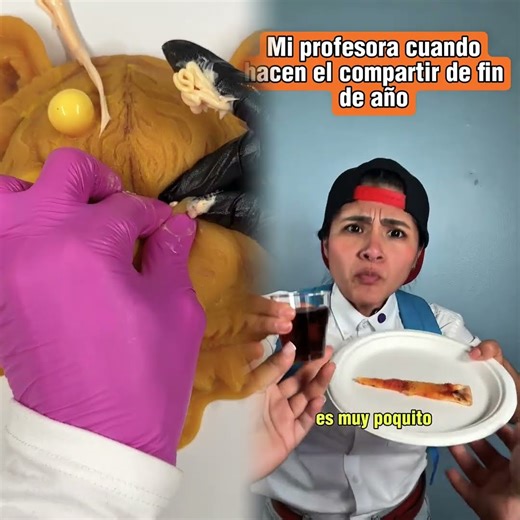 Mi profesora en el compartir de fin de año
