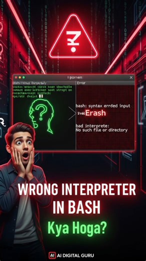 Wrong Interpreter Error in Bash 😱 | Fix This Now! #shorts