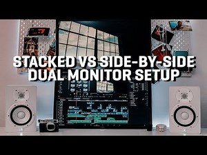 Video editing monitor setup: stacked vs side by side
