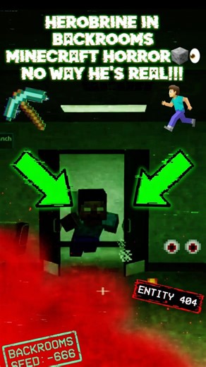 😂 MINECRAFT HEROBRINE MEETS THE BACKROOMS? #horror #gaming