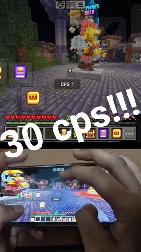 30 cps on mcpe!!!..mobile drag clicker#pvp #mcpe #cps