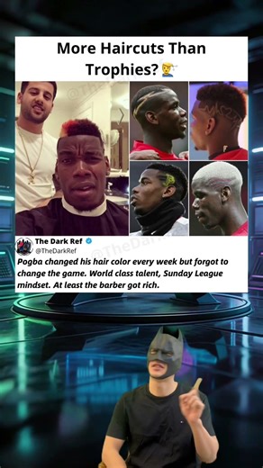 More Haircuts Than Trophies? 💇‍♂️🏆 #Shorts #Pogba #Haircut #FootballFail #manutd