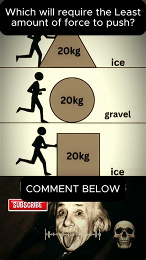 Which require the least amount of force to push? #physics #sigmaphysics