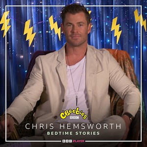 1M views · 8.7K reactions | God of Thunder. Hero of #CBeebiesBedtimeStories! ⚡️Chris Hemsworth is reading our Bedtime Story, Stormy Night at 6:50pm tonight then iPlayer! #ThorLoveAndThunder | CBeebies Parenting | Facebook