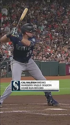 Cal Raleigh's 57th homer sets Mariners single-season HR record 👏🔱
