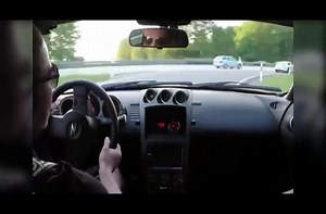 Volkswagen Golf interrupts and wins a street race between two powerful cars.
