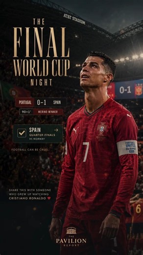 Cristiano Ronaldo's Final World Cup Night 💔 | Portugal vs Spain Highlights | FIFA World Cup 2026
