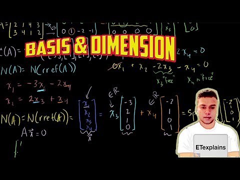 Find a basis and the dimension for column space, row space, and the null space of A
