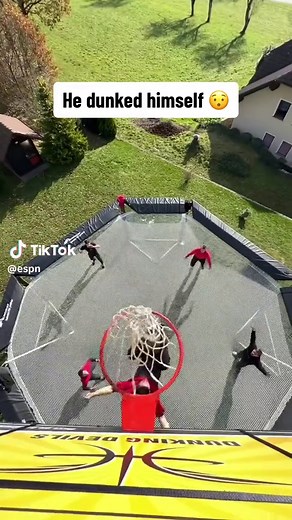Dunking Devils Squad Funny Trampoline Jumping