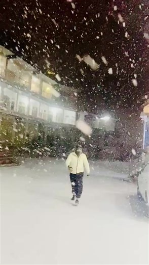 Beautiful Winter Scenes: Enjoying the Snowfall