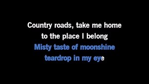 Karaoke Take Me Home, Country Roads - Olivia Newton-John - CDG, MP4, KFN - Karaoke Version