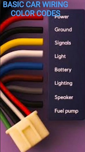 Car Wiring Color Codes