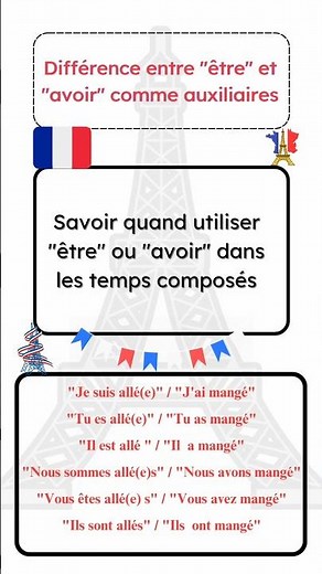 Difference between "être" and "avoir" as auxiliaries
