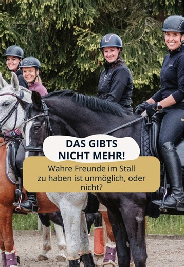Wer von euch hat durch die gemeinsame Liebe zum Pferd eine richtig tiefe Freundschaft gefunden?👭 In einem Hobby, in dem es sooo viele verschiedene Meinungen, Ansichten und Erfahrungen gibt, ist das gar nicht so leicht… Aber: Wenn man dann jemanden hat, mit dem man über alles reden kann, mit dem jeder frühe Turniermorgen nur halb so schlimm ist oder jeder Ausritt vergeht wie im Flug, dann ist es etwas ganz besonderes 🥰 Wer ist dein absoluter Stallbestie, ohne den die Zeit im Stall nicht mehr da
